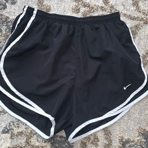 Black and white nike shorts